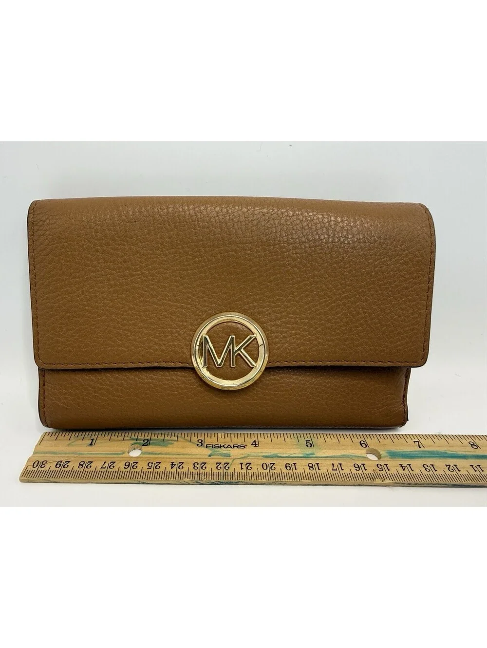 Michael Kors Women's Lillie Large Leather Carryall Wallet Acorn